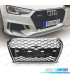 CALANDRE AUDI A4 B9 15-19 LOOK RS4 CHROMÉ NOIR PDC