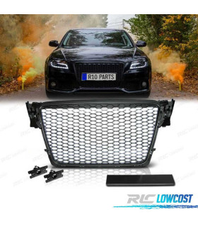 CALANDRE AUDI A4 B8 07-11 LOOK RS NOIR MAT PDC