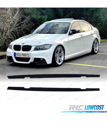 RAJOUTS BAS DE CAISSE BMW E90 05-11 LOOK M PERFORMANCE NOIR BRILLANT