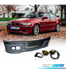 PARE CHOCS FRONTAL BMW E46 99-05 LOOK M FEUX BROUILLARD JAUNE