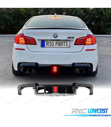 DIFFUSEUR BMW F10 11-17 LOOK M5 NOIR BRILLANT AVEC FEU DE STOP