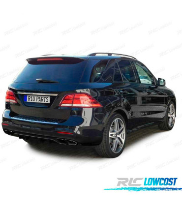 DIFFUSEUR MERCEDES GLE W166 SUV 15- NOIR BRILLANT + EMBOUTS D'ÉCHAPPEMENT NOIRS