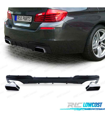 DIFFUSEUR ARRIÈRE BMW F10 F11 10-17 M PERFORMANCE + EMBOUTS CHROMÉ