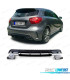 DIFFUSEUR MERCEDES CLASSE A W176 12-18 LOOK A45 AMG NOIR BRILLANT + EMBOUTS D'ÉCHAPPEMENT