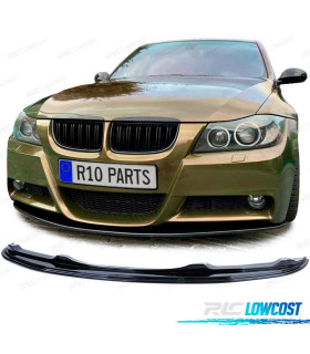 SPOILER LAME AVANT BMW E90 E91 05-08 PACK M NOIR BRILLANT