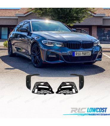 GRILLES BROUILLARD BMW G20 19-22 LOOK M TECH NOIR BRILLANT