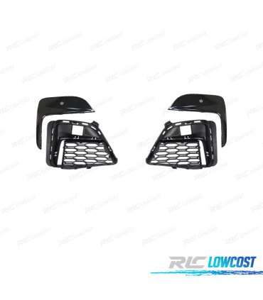GRILLES DE BROUILLARD BMW G20 19-22 LOOK M NOIR BRILLANT