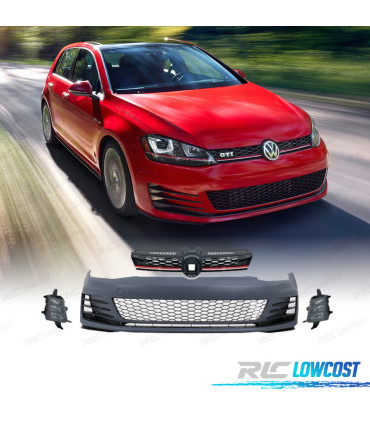 PARE-CHOCS AVANT VOLKSWAGEN VW GOLF 7 LOOK GTI + ANTI-BROUILLARDS