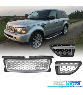CALANDRE + GRILLES LATÉRALES RANGE ROVER SPORT 05-09 SILVER EDITION