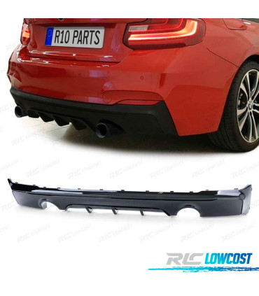 DIFFUSEUR ARRIÈRE BMW F22 F23 13- LOOK M PERFORMANCE NOIR BRILLANT