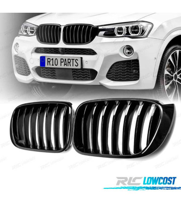 CALANDRES BMW X3 F25 LCI X4 F26 14-18 LOOK M PERFORMANCE NOIR BRILLANT