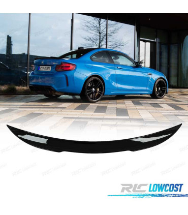 AILERON BECQUET LAME COFFRE BMW F22 LOOK M4 NOIR BRILLANT