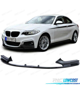 SPOILER LAME AVANT BMW F22 F23 12- LOOK M PERFORMANCE NOIR BRILLANT