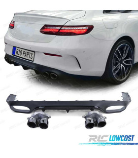 DIFFUSEUR MERCEDES CLASSE E C238 16- LOOK AMG E53 + EMBOUTS D'ÉCHAPPEMENT NOIRS