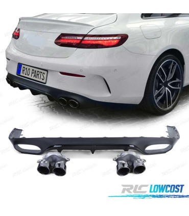 DIFFUSEUR MERCEDES CLASSE E C238 16- LOOK AMG E53 + EMBOUTS D'ÉCHAPPEMENT NOIRS