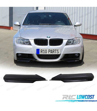 SPLITTERS PARE CHOCS BMW E90 E91 05-08 LOOK M NOIR BRILLANT