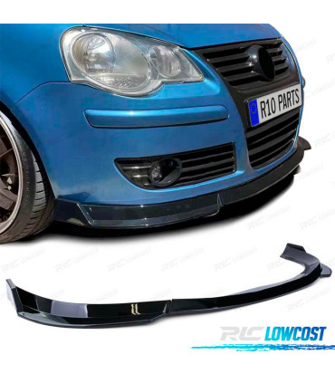 SPOILER LAME AVANT VOLKSWAGEN VW POLO 9N3 05-09 NOIR BRILLANT