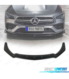 SPOILER LAME DE PARE-CHOCS AVANT MERCEDES CLA W118 LOOK AMG A35 NOIR BRILLANT