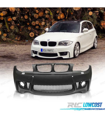 PARE-CHOCS AVANT BMW E81 E82 E87 E88 04-13 LOOK 1M PDC + GRILLES