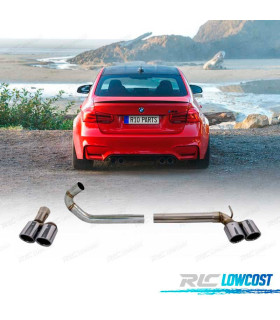 KIT EMBOUTS D'ÉCHAPPEMENT BMW F30 F31 LOOK M3 DOUBLE SORTIES DES DEUX CÔTÉS
