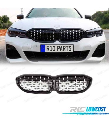 CALANDRES BMW G20 G21 19-22 LOOK M 340i NOIR BRILLANT