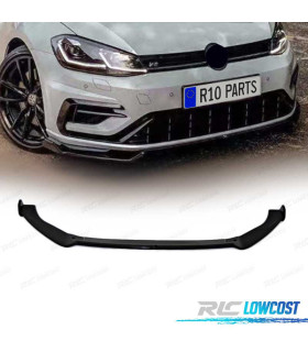 SPOILER LAME PARE-CHOCS AVANT VOLKSWAGEN VW GOLF 7.5 GTI 17-20 NOIR BRILLANT