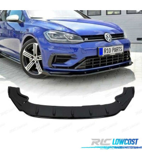 SPOILER LAME PARE-CHOCS AVANT VOLKSWAGEN VW GOLF 7.5 R20 17-20 NOIR BRILLANT