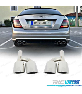 EMBOUTS D´ÉCHAPPEMENT SPÉCIFIQUE LOOK AMG MERCEDES CLASSE C W204 07-15 50X100