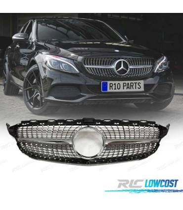 CALANDRE POUR MERCEDES W205 AMG 14-18 LOOK DIAMOND SILVER