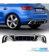 DIFFUSEUR AUDI A3 8V SPORTBACK S LINE 16-20 LOOK RS3 + EMBOUTS D´ÉCHAPPEMENT