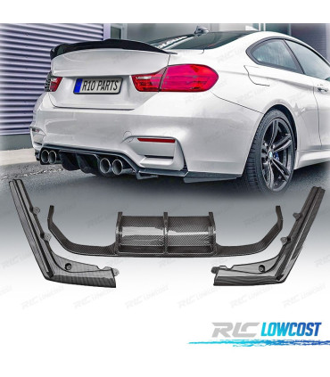 DIFFUSEUR BMW F80 F82 F83 LOOK M4 CARBONE DOUBLE