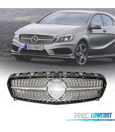 CALANDRE MERCEDES CLASSE A W176 12-15 LOOK DIAMOND CHROMÉ