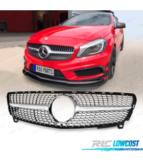 CALANDRE MERCEDES CLASSE A W176 16-18 LOOK DIAMOND CHROMÉ