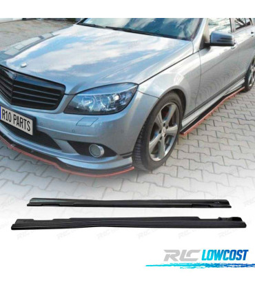 RAJOUTS DES BAS DE CAISSE MERCEDES W 204 AMG LINE PRE-FACELIFT  NOIR