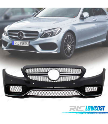 PARE-CHOCS AVANT MERCEDES CLASSE C W205 14-18 LOOK C63 + CALANDRE