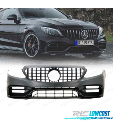 PARE-CHOCS AVANT MERCEDES W205 SW LOOK C63 NEW 14-18 NOIR