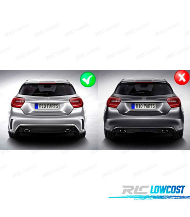 DIFFUSEUR ARRIÈRE MERCEDES W176 LOOK AMG A45 12-18 NOIR