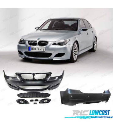 KIT CARROSSERIE BMW E60 03-07 LOOK M5 PARE CHOCS FRONTAL + ARRIÈRE