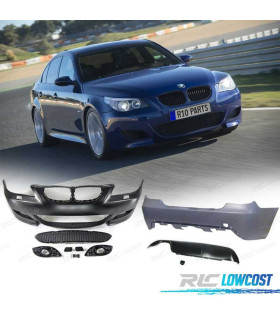 KIT CARROSSERIE BMW E60 03-07 LOOK M5 PARE CHOCS FRONTAL + ARRIÈRE