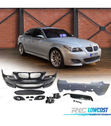 KIT CARROSSERIE BMW E60 03-07 LOOK M5 PARE-CHOCS FRONTAL + ARRIÈRE + ANTIBROUILLARDS