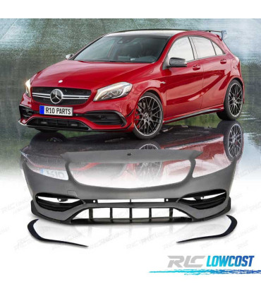 PARE CHOCS FRONTAL MERCEDES CLASSE A W176 15-18 LOOK AMG A45 PDC