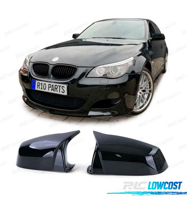 COQUES RÉTROVISEURS POUR BMW E60 E61 07-09 LOOK M NOIR BRILLANT