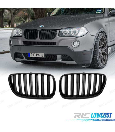 CALANDRES SPORT BMW X3 E83 LCI 06-10 NOIR BRILLANT