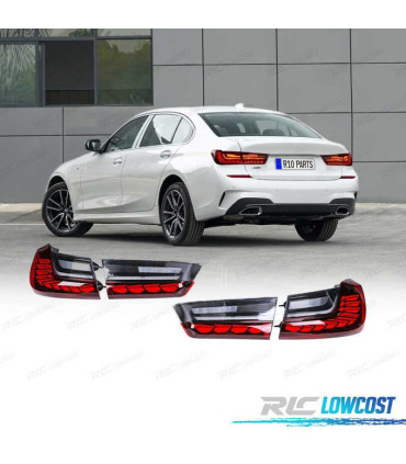 FEUX ARRIÈRE POUR BMW SÉRIE 3 G20 19-22 LIGHT BAR OLED FULL LED DYNAMIQUES ROUGE