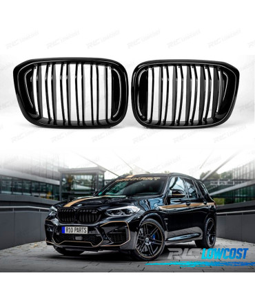 DOUBLE CALANDRE BMW X3 G01 G08 X4 G02 LOOK M PERFORMANCE NOIR BRILLANT