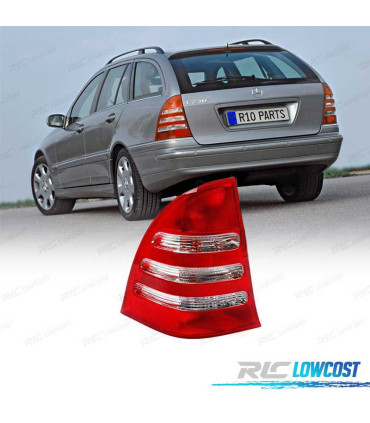 FEU ARRIÈRE GAUCHE MERCEDES CLASSE C W203 ESTATE 00-04 BLANC ROUGE
