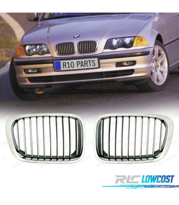CALANDRES BMW E46 BERLINE 98-01 COMPACT 00-05 CHROMÉ