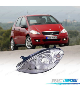PHARE GAUCHE MERCEDES CLASSE A W169 04-08 H7 CHROMÉ