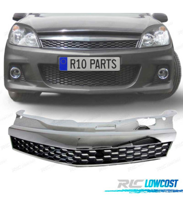 CALANDRE OPEL ASTRA H GTC 04-07 CHROME AVEC BORDS NOIR