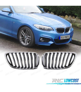 CALANDRE BMW F22 F23 LOOK M PERFORMANCE NOIR CHROMÉ